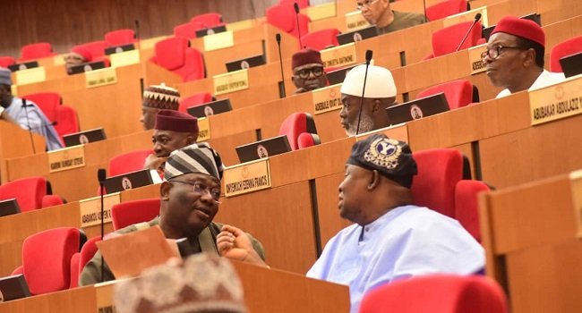 Lawmakers during a plenary in the Senate chamber