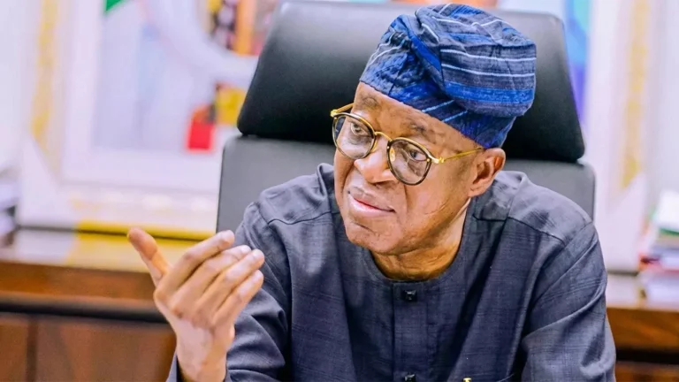 The Minister of Marine and Blue Economy, Adegboyega Oyetola
