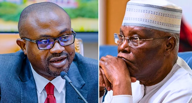 Minister Olubunmi Tunji-Ojo and ADC presidential candidate Atiku Abubakar